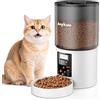 Anykuu Distributore Automatico Cibo Gatti 4L Dispenser Crocchette Gatto Con Timer Programmabile e 10S Registrazione Distributore Cibo Gatti 1-6 Pasti al Giorno per Animali di Piccola e Media Taglia
