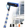 VEVOR Kit Palo Alimentato ad Acqua, Palo per Pulizia dei Pannelli Solari 9 m con Manico Estensibile, Testina della Spazzola Girevole a 180° Tubo Flessibile 20 m, per Ponte Pannello Solare Roulotte