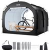 VEVOR Spaziosa Tenda per Riporre le Bici all'Aperto con Controllo Umidità, Tenda Impermeabile Arco Superiore con Fibra di Vetro e Doppie Cerniere da 5 Bici, 2240 x 2470 x 1980 mm Nero