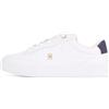 Tommy Hilfiger Donna Sneakers Court Essential Chic Eleganti, Bianco (White), 40