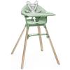 Stokke Seggiolone Stokke Clikk, Verde Trifoglio - Seggiolone All-In-One con Vassoio + Imbracatura - Leggero e facile da trasportare - Ergonomico - Adatto ai bambini dai 6 ai 36 mesi, fino a 15 kg