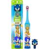 FIREFLY Clean & Protect, Sonic The Hedgehog Spazzolino da denti 3D morbido, copertura igienica 3D, impugnatura antiscivolo, batteria inclusa, età 3+