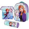 BONNYCO Zaino Scuola Elementare Bambina 3D, Zainetto e Astuccio - Frozen | Zaino Elementari Bambina e Bambino da 3 Anni | Zainetto Asilo Bimba Scuola Primaria | Pacchetto per Ritorno Anno Scolastico Bambini