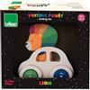 Vilac - Auto pouet Leone - Andy Westface - Giocattolo prima età - 1 auto in legno con clacson integrato - Giochi di risveglio per bambini in legno - Giocattolo per bambini dai 18 mesi - 7426Y