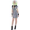 SMIFFYS Costume Beetlejuice, Abito a camicia, colletto, finta cravatta e polsini