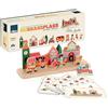 Vilac - Oussassplass La Ville - Ingela P.Arrhenius - 9 Pezzi in Legno + 60 Carte da Gioco con Livelli di difficoltà evolutivi - Giochi di risveglio per Bambini in Legno - dai 3 Anni - 7627