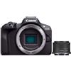 Canon EOS R100 + RF-S 18-45mm F4.5-6.3 IS STM Kit MILC 24,1 MP CMOS 6000 x 4000 Pixel Nero