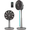 Duux Whisper 2 Ventilatore a piantana silenzioso con 26 velocità - Ventilatore economico con telecomando, modo nocturno, timer - Grigio