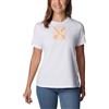 Columbia Sun Trek Short Sleeve Graphic Tee, Camiseta técnica de Manga Corta Donna, White, Wavy Rays,