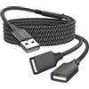 MOGOOD Cavo USB Splitter USB y USB 2.0 Prolunga Cavo di Alimentazione per Ricarica/Trasferimento Dati Doppia Porta USB Extender Hub Adattatore Multiporta Dati Splitter per Laptop …