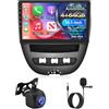 ETLFUCyber [4G+64G] Android Autoradio per Toyota Aygo/Peugeot 107/Citroen C1 2004-2014 con Wireless Carplay & Android Auto, Schermo Touch IPS 10.1 pollici con GPS, WiFi, 32EQ, Bluetooth 5.0, Radio FM/RDS