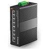 MokerLink Switch Ethernet su Guida DIN Industriale Gigabit a 8 Porte, capacità di commutazione 16 Gbps, Switch di Rete Non gestito IP40 (da -40 a 185 °F), con Alimentatore