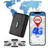 TKMARS 4G GPS Tracker per Auto con Microfono con App, Localizzatore GPS per Auto Senza Abbonamento Potenti Magneti Integrati Motocicli, Camion, Autobus, Taxi e Scooter TK915