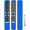 CTRLBETTER Custodia Telecomando in Silicone Compatibile Con TCL RC802NU YUI1 RC802N YUI1 TV Telecomando Copertura Protettiva Antiurto Con un Cordino(Blu)