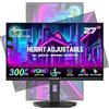 Minifire 27 Pollici QHD 300Hz Gaming Monitor 2K 2560 x 1440-1ms FreeSync DCI-P3 98% HDR10 2×DP1.4 2×HDMI 2.1 Monitor PC da Gioco Rotante Verticale/Orizzontale regolabile in(MFG27F6Q Pro con cavo DP)