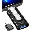 GNASEET Chiavetta USB 256GB per lPhone, Pen Drive C | Penna 256 GB, Chiavetta lphone per Scaricare Foto, 4 in 1 Memoria Esterna con iOS,Android,Micro USB,Tipo C/Smartphone, Laptop, PC