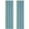 Deconovo Tende Oscuranti per Interni 2 Pezzi 180 CM Altezza, Termiche Isolanti, Anti-Rumore, con Anelli, Ideali per Camera da Letto e Soggiorno, 140x180 CM, Azzurro
