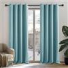 Deconovo Tende Oscuranti per Interni 2 Pezzi 138 CM Altezza, Tende Termiche Isolanti con Occhielli per Soggiorno Moderne, 107x138 CM (Larghezza x Altezza), Azzurro