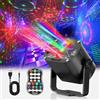 Tyonto Mini luci discoteca, Luce da luci palla Festa Musicale Controllata7 Diversi Modelli Effetto Strobo luce discoteca Telecomando e USB 2M per Famiglia, Festa Disco Bambini (Nero, Modello USB)