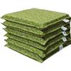 HABITA 33 HOME Cuscini Sedie Cucina Set da 6 Cuscini per Sedie Quadrati, Coprisedia con Laccetti, Copri Sedia da Cucina Sfoderabili e Lavabili, Rivestimento Tessuto Loneta (6 Amalfi Verde)