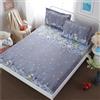 Daesar Lenzuolo Matrimoniale con Angoli 180 x 220 cm, Lenzuola Matrimoniali Cotone Motivo Fiori Lenzuola e 2 Federe Traspirante, Morbido, Lavabile in Lavatrice, Grigio Blu Rosa