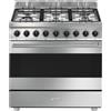 SMEG B91GMX2 CUCINA 90CM PIANO COTTURA 6 FUOCHI FORNO TERMOVENTILATO CLASSE A