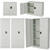 CILVANI Armadio Metallico 2 Ante Alto e basso Varie Larghezze da 60 a 100cm con ripiani - MISURE PRODOTTO: 80LX40PX80H