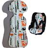 ByBoom Basics imbottitura per il seggiolino del bebè, 77x32 cm, per ovetto, passeggino, buggy, p.es. per Maxi-Cosi, Inglesina, Chicco, Peg Perego, con lato in 100% cotone e lato in spugna, Made in EU