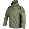 Jinsha Giacche Tattico-Camouflage Militari Softshell da Uomo Fodera in Pile da Esterno Giacca Antivento Impermeabile con Cappuccio Giacche tattiche Calde per Escursioni di Caccia Verde L