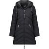 Geographical Norway Clarisal Lady - Giacca Donna Imbottita Calda Autunno-Invernale - Cappotto Caldo - Giacche Antivento A Maniche Lunghe e Tasche - Abito Ideale (Nero S)