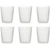 MEMENTO Bicchieri Acqua Monocolore Bianco Trasparente Set 6 Pezzi 250ml Pasta di Vetro