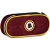 Seven AS Roma Portapenne Scuola Calcio Round Plus, Rosso, Astuccio Ovale Con Elastici e Tasca Per Penne, Matite e Accessori, Scuola Media e Superiore, Ragazzo