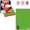 MARKIN Etichetta adesiva C/509 verde fluo 100fg A4 210x148,5mm (2et/fg) Markin