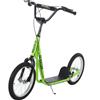 HOMCOM Monopattino Infantile Monopattino con 2 Ruote Manubrio Regolabile in Altezza e Doppio Freno Capacità di Carico 100 kg 139x58x90-96 cm Verde | Aosom Italy