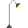HOMCOM Lampada da terra con rotazione a 180°, lampada ad arco con paralume regolabile, interruttore al piede, 42x25,5x152cm, nero | Aosom Italy