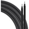 SeKi Cavo solare 4 mm² 10 metri H1Z2Z2-K nero cavo PV per pannelli solari; fino a 1500 V; flessibile, doppio isolamento, cavo in rame puro; anello