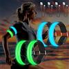 Molbory 4 Pezzi Bande Catarifrangenti, LED Braccialetto Ricaricabile USB con 3 modalità di Illuminazione, Fascia per Braccio di Sicurezza Alta visibilità, per Running, Bici, Corsa Notturna, Correre