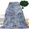Gdindff Coperta colorata con dinosauro che si illumina al buio, per bambini, morbida, calda, luminosa, per letto, divano, coperta in pile, regalo di Natale e compleanno per ragazzi, ragazze e adolescenti