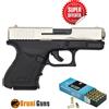BRUNI Pistola a salve MiniGap Cal. 9 mm - Silver / Nero - Bruni + 50 COLPI