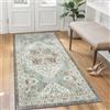 BEIMO Tappeto Salotto Pelo Corto Vintage, Tappeto Camera Da Letto, Tappeti Antiscivolo Lavabile, Tappeti Persiano per Corridoio, Soggiorno, Sala, Azzurro, 80x150cm