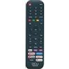 DCU TECNOLOGIC Telecomando TV DCU Tecnologic |, telecomando per televisori LCD/LED HISENSE, contiene pulsanti per Netflix, Prime Video, colore nero