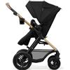 kk Kinderkraft Kinderkraft MOOV 2 Sistema modulare 4 in 1 fino 26 kg, con Ovetto 40-75 cm, MINK FX, Carrozzina reversibile fronte mamma e strada, Schienale regolabile, Ruote gonfiabili, Nero