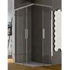 CSA Box Doccia Box doccia Lia A.2FS 75x75 apertura porta scorrevole ad angolo - Cristallo: Trasparente - Profili: Argento satinato
