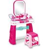 Teorema Giocattoli, Specchiera Magica Bambina con Sgabello, Postazione Trucco con Luci LED e Suoni Touch, Tavolo Trucco Interattivo, Asciugacapelli Funzionante a Batteria e Portagioie