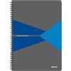 Leitz Office Quaderno a quadretti A4, copertina PP, rilegatura a spirale, apertura a 360 gradi, 180 pagine/90 fogli, carta certificata FSC (80 g/m²), per ufficio e scuola, Blu, 44951035