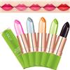HKQP Trasparente Cambia Colore Balsamo per labbra 5 Pezzi Aloe Vera Rossetto Idratanti per Labbra Lunga Durata Idratante Rossetto Impermeabile Balsamo Labbra Aloe Rossetto Verde Cambia Colore PH