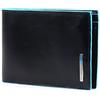 Piquadro Blue Square Portamonete con 4 Alloggiamenti per Carte di Credito, 12 cm, 0.43 litri, Blu Notte