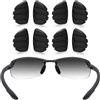 ToughAsNails Naselli di ricambio per occhiali da sole Maui Jim Makaha MJ405/Sandy Beach MJ408/Ho'okipa MJ407 e Martini, 4 paia, nero, Makaha
