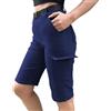 Nuofengkudu Petite Cargo Pantaloncini al Ginocchio Donna con Tasche Estivi Elasticizzati Y2K Shorts Pantaloni Corti Vita Alta Leggeri Basic Eleganti Mare Spiaggia Sportivi Lavoro Casual Blu Navy S
