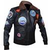 Feather Skin Giacca Uomo Top Gun Tom Cruise Genuino Pelle Giacca- XS